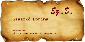 Szaszkó Dorina névjegykártya